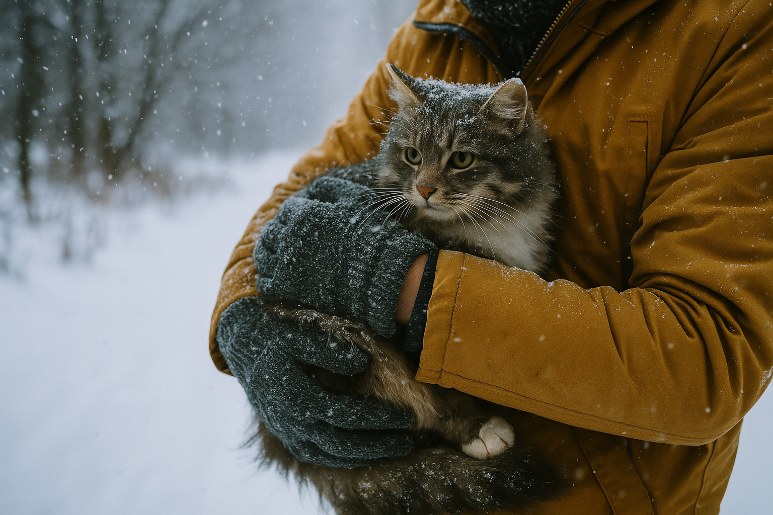 Katzenrettung im Winter